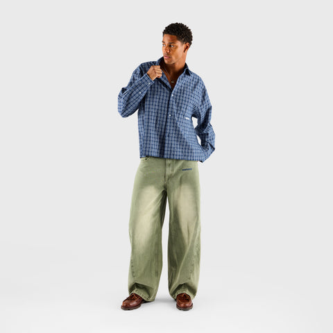 Suspicious Cowboys / Essentials Checked Shirt - Blue & White