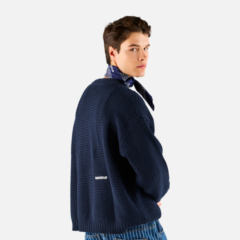 Boat / Essentials Crochet Cardigan - Nightfall