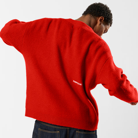 Polkaline / Essentials Knitted Cardigan - Red