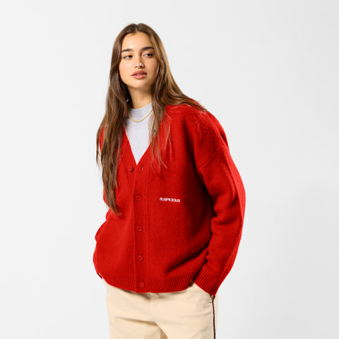 Polkaline / Essentials Knitted Cardigan - Red