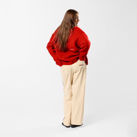 Polkaline / Essentials Knitted Cardigan - Red