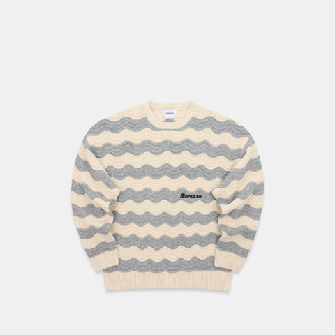 Winter3 / Essentials Knitted Wavy Sweat - Dune