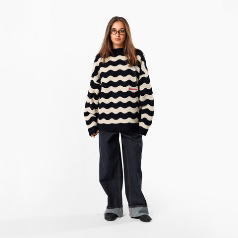 Winter3 / Essentials Knitted Wavy Sweat - Nightfall