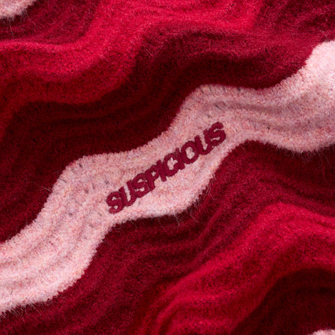 Winter4 / Essentials Knitted Wavy Sweat - RedPink