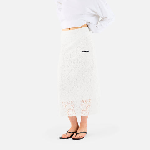 Boat / Essentials W Lace Long Skirt - White