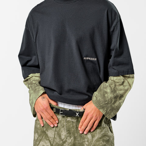 Softground / Essentials Layered Longsleeve - Graphite & Faded Leafs