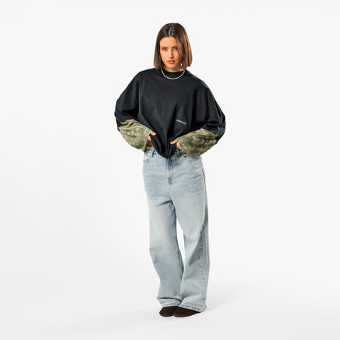 Softground / Essentials Layered Longsleeve - Graphite & Faded Leafs