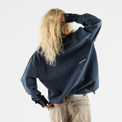PL / Essentials Linen Longsleeve Shirt - Coastal Blue