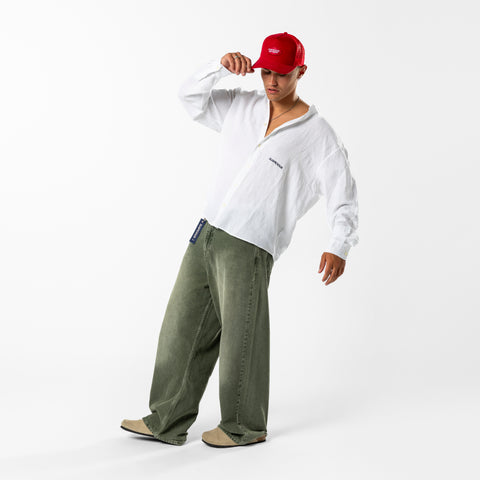 C&L / Essentials Linen Longsleeve Shirt - White