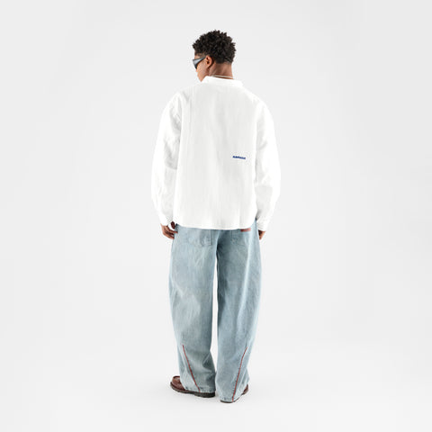 PL / Essentials Linen Longsleeve Shirt - White