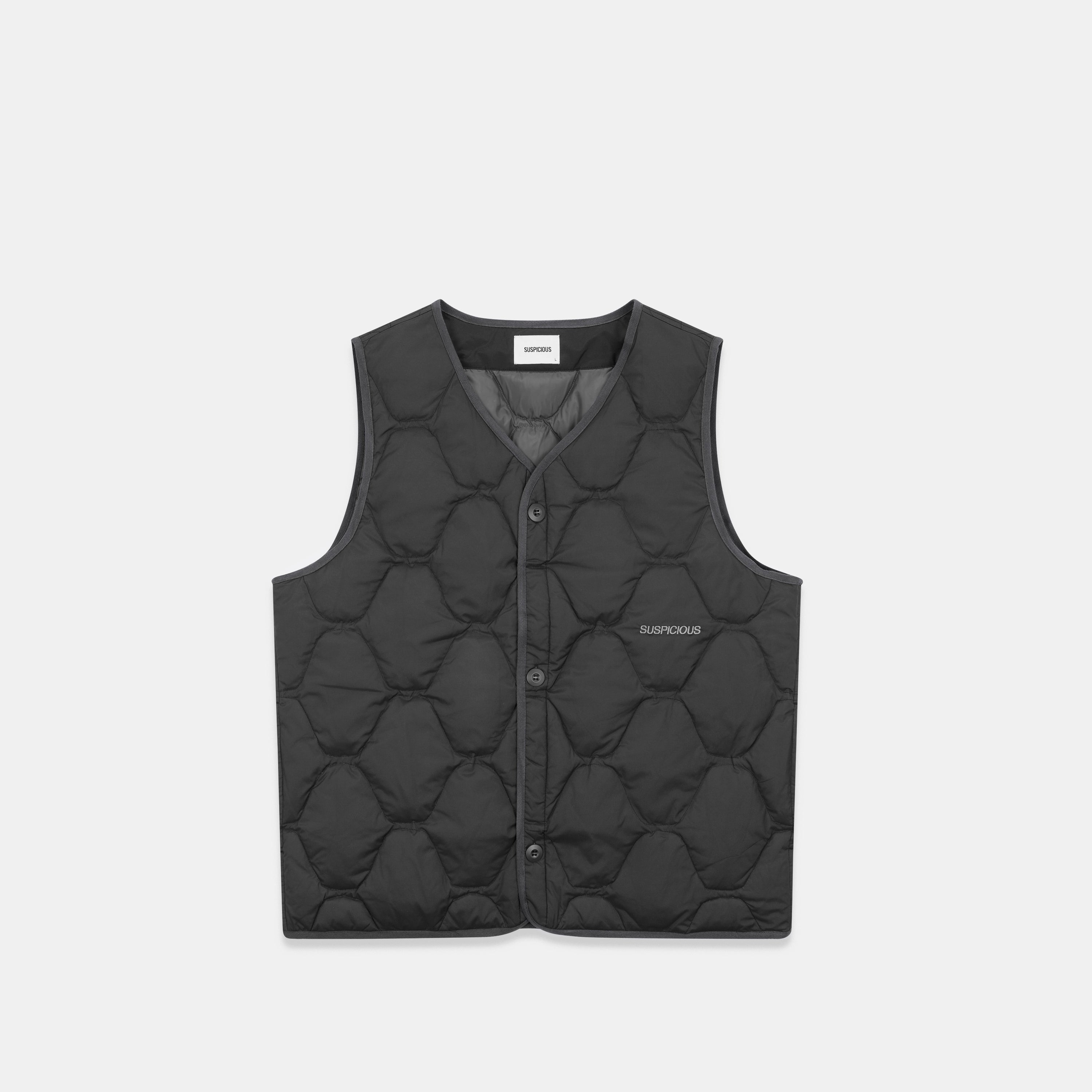 Essentials Quilted Vest - Graphite – Suspicious Antwerp