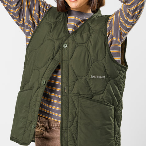 Softground / Essentials Quilted Vest w Pocket - Hunter