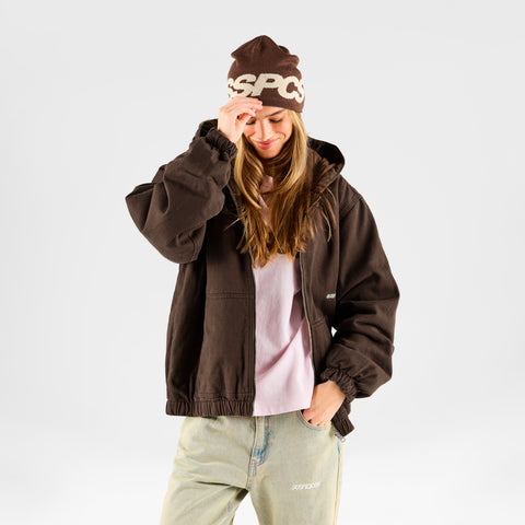 Fall 1 / Essentials Reversible Canvas Hooded Jacket - Espresso