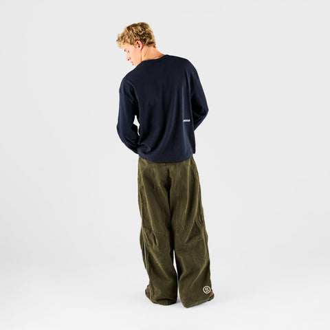 End Of Summer / Essentials Ribbed Henley Longsleeve - Nightfall
