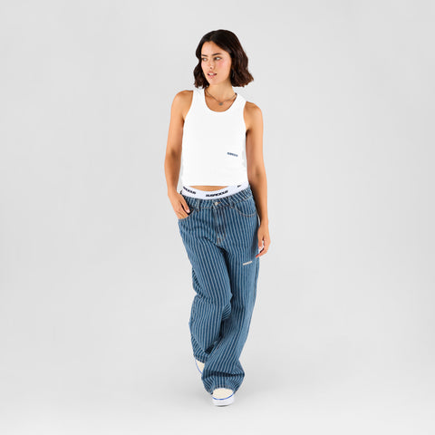 Boat / Essentials Striped Jeans - Washed Blue