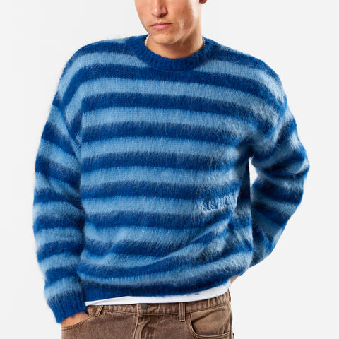 Winter4 / Essentials Striped Mohair Knit - Celestial Blue