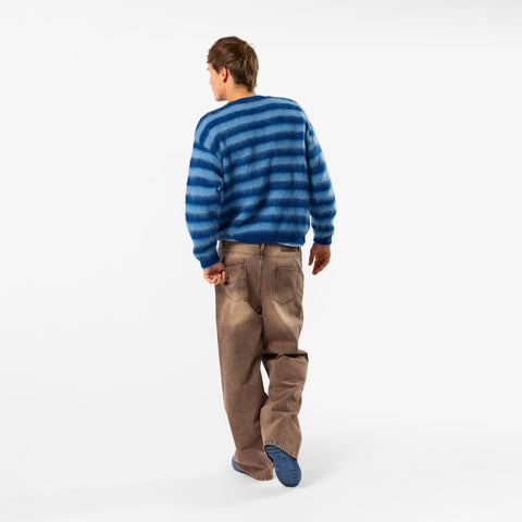 Winter4 / Essentials Striped Mohair Knit - Celestial Blue