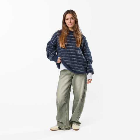 Winter4 / Essentials Striped Mohair Knit - Nightfall