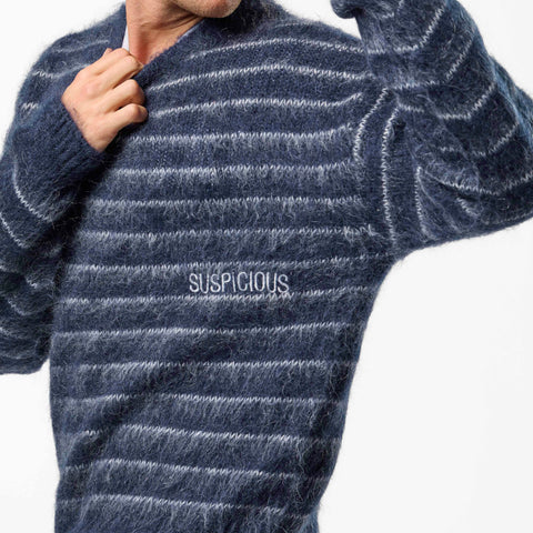 Winter4 / Essentials Striped Mohair Knit - Nightfall