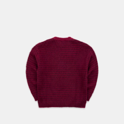 Winter4 / Essentials Striped Mohair Knit - Red