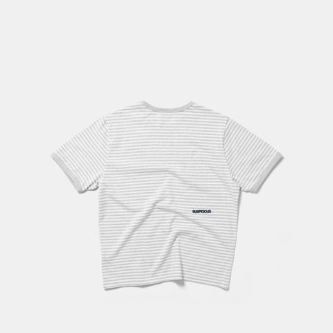 Summer Breeze / Essentials Striped Ringer Tee - Heather Grey