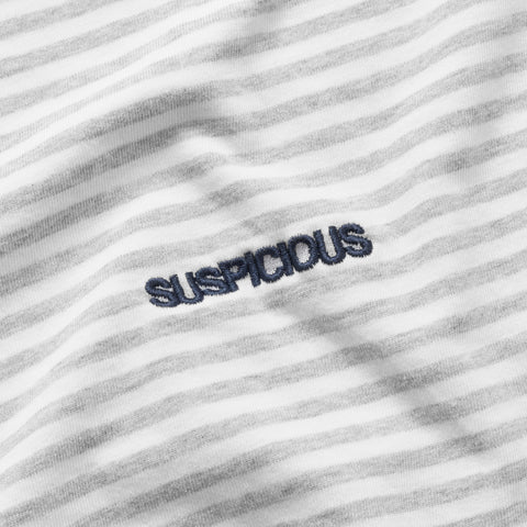 Summer Breeze / Essentials Striped Ringer Tee - Heather Grey