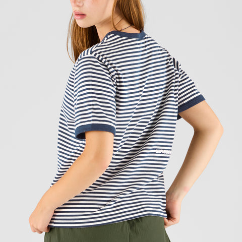 Summer Breeze / Essentials Striped Ringer Tee - Nightfall