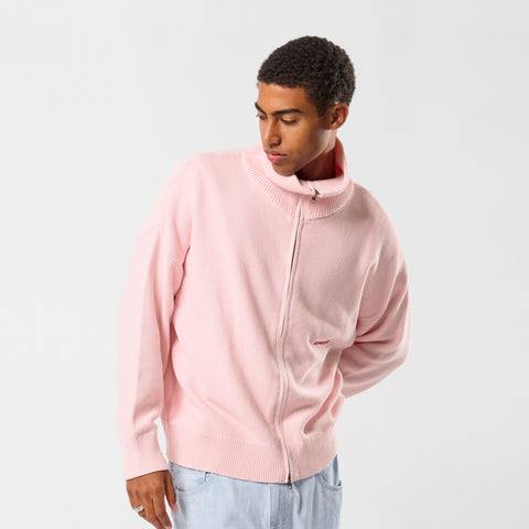 Winter2 / Essentials Tight Knitted Zip-Up - Icy Orchid