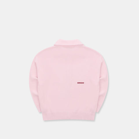 Winter2 / Essentials Tight Knitted Zip-Up - Icy Orchid