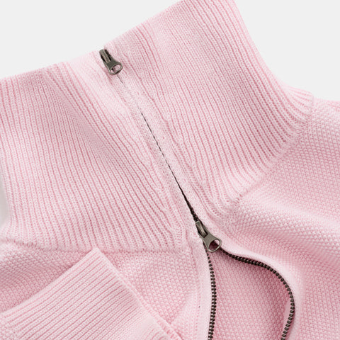 Winter2 / Essentials Tight Knitted Zip-Up - Icy Orchid