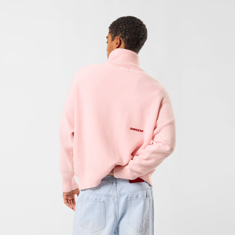 Winter2 / Essentials Tight Knitted Zip-Up - Icy Orchid