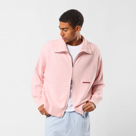 Winter2 / Essentials Tight Knitted Zip-Up - Icy Orchid