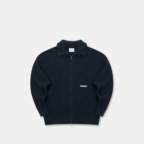 Winter2 / Essentials Tight Knitted Zip-Up - Navy