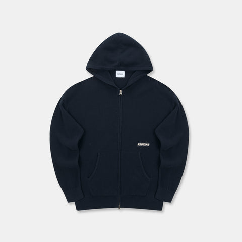 Winter2 / Essentials Tight Knitted Zipped Hoodie - Navy