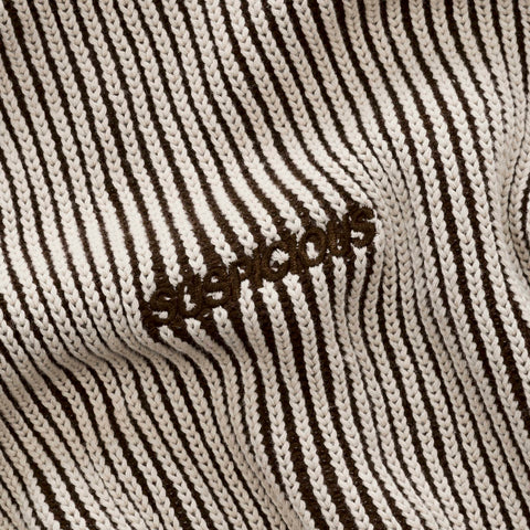 Leopard / Essentials Vintage Knitted Hoodie - Brown