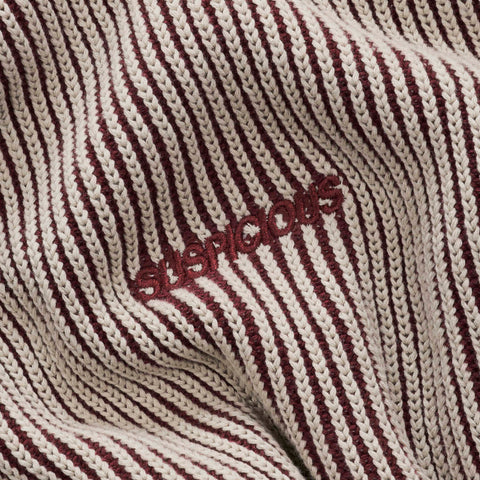 Leopard / Essentials Vintage Knitted Hoodie - Burgundy