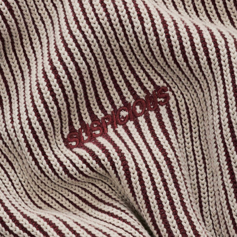 Leopard / Essentials Vintage Knitted Hoodie - Burgundy