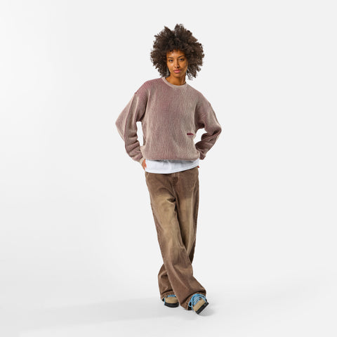 Leopard / Essentials Vintage Knitted Sweat - Burgundy