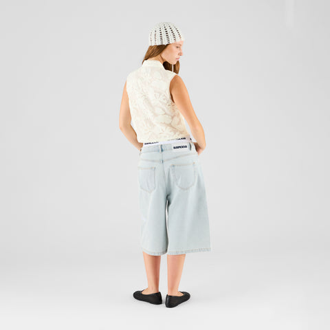 Summer Breeze / Essentials W Tie Front Embroidered Top - White