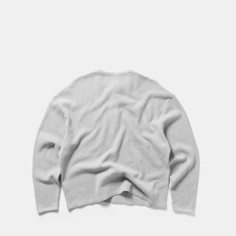 Winter 2 / Essentials Waffle Henley Longsleeve - Heather Grey