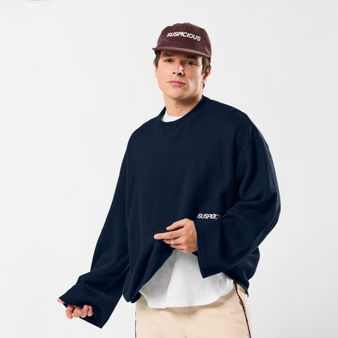 Basics / Essentials Waffle Longsleeve - Nightfall