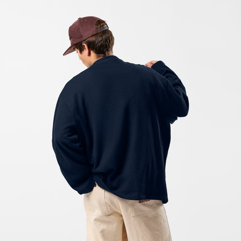 Basics / Essentials Waffle Longsleeve - Nightfall
