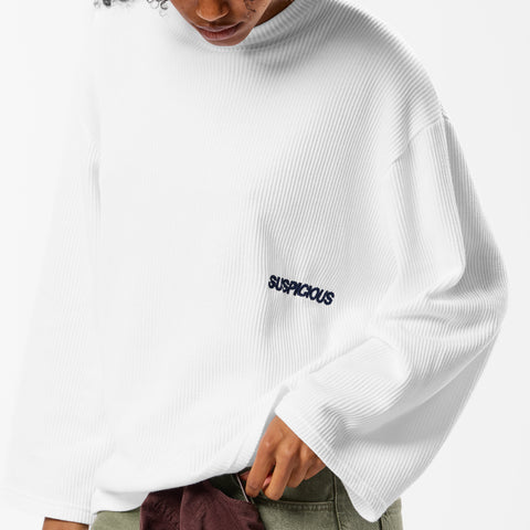 Basics / Essentials Waffle Longsleeve - White