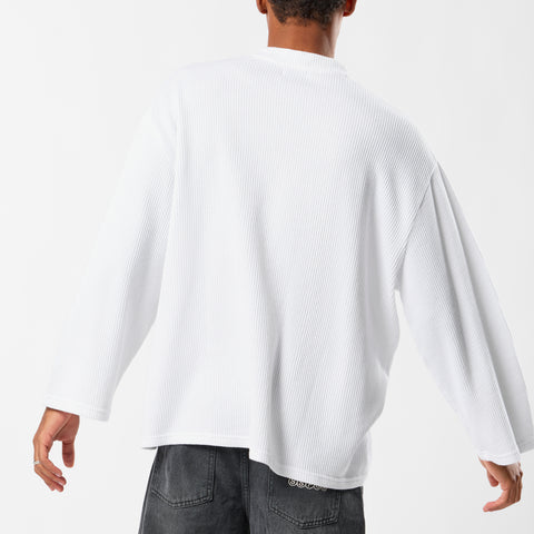 Basics / Essentials Waffle Longsleeve - White