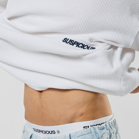 Basics / Essentials Waffle Shortsleeve - White