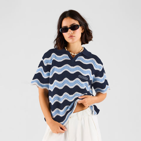 Boat / Essentials Wavy Polo - Celestial & Nightfall