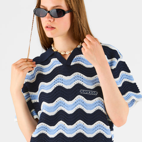 Boat / Essentials Wavy Polo - Celestial & Nightfall