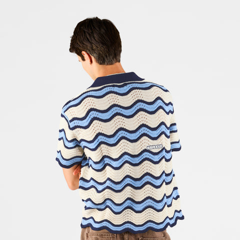 Boat / Essentials Wavy Polo - Natural & Celestial