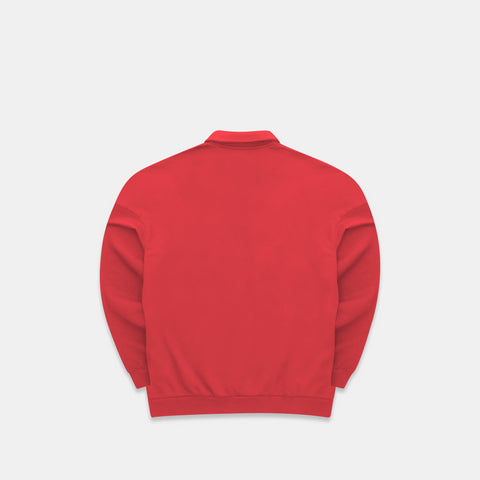 Essentials '24 / The Essentials Half-Zip Polo - Ruby