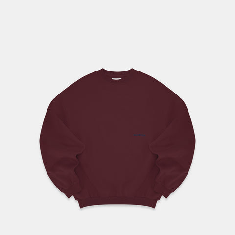 The Essentials Crewneck - Burgundy